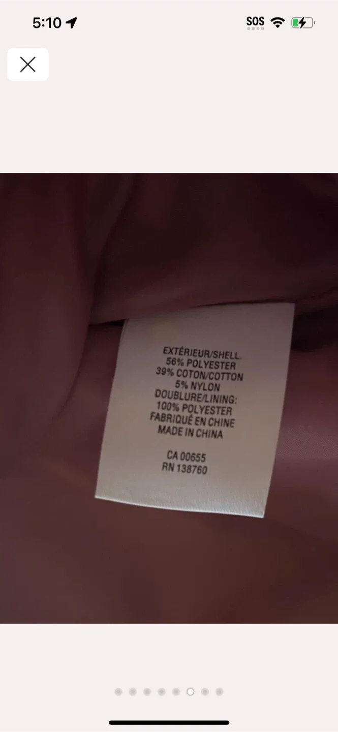 Reitmans Pink Trench Coat - Size M image indicator(6)