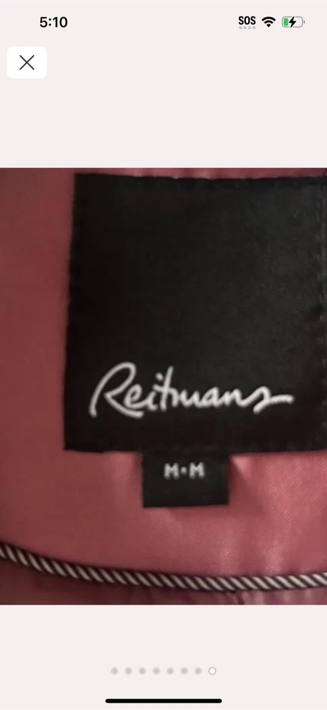Reitmans Pink Trench Coat - Size M image indicator(4)