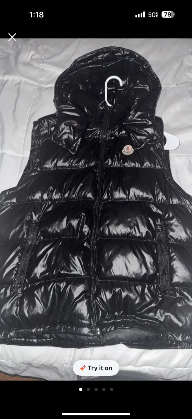 Moncler Black Padded Vest