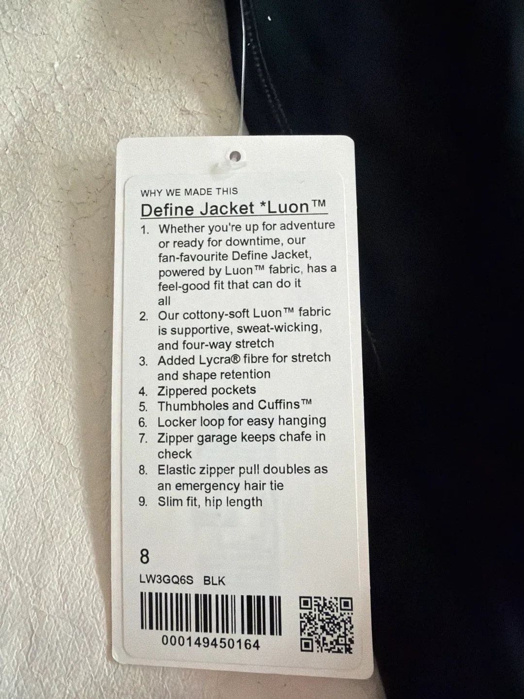 Lululemon Define Jacket *Luon™ Black - Size 8 image indicator(3)