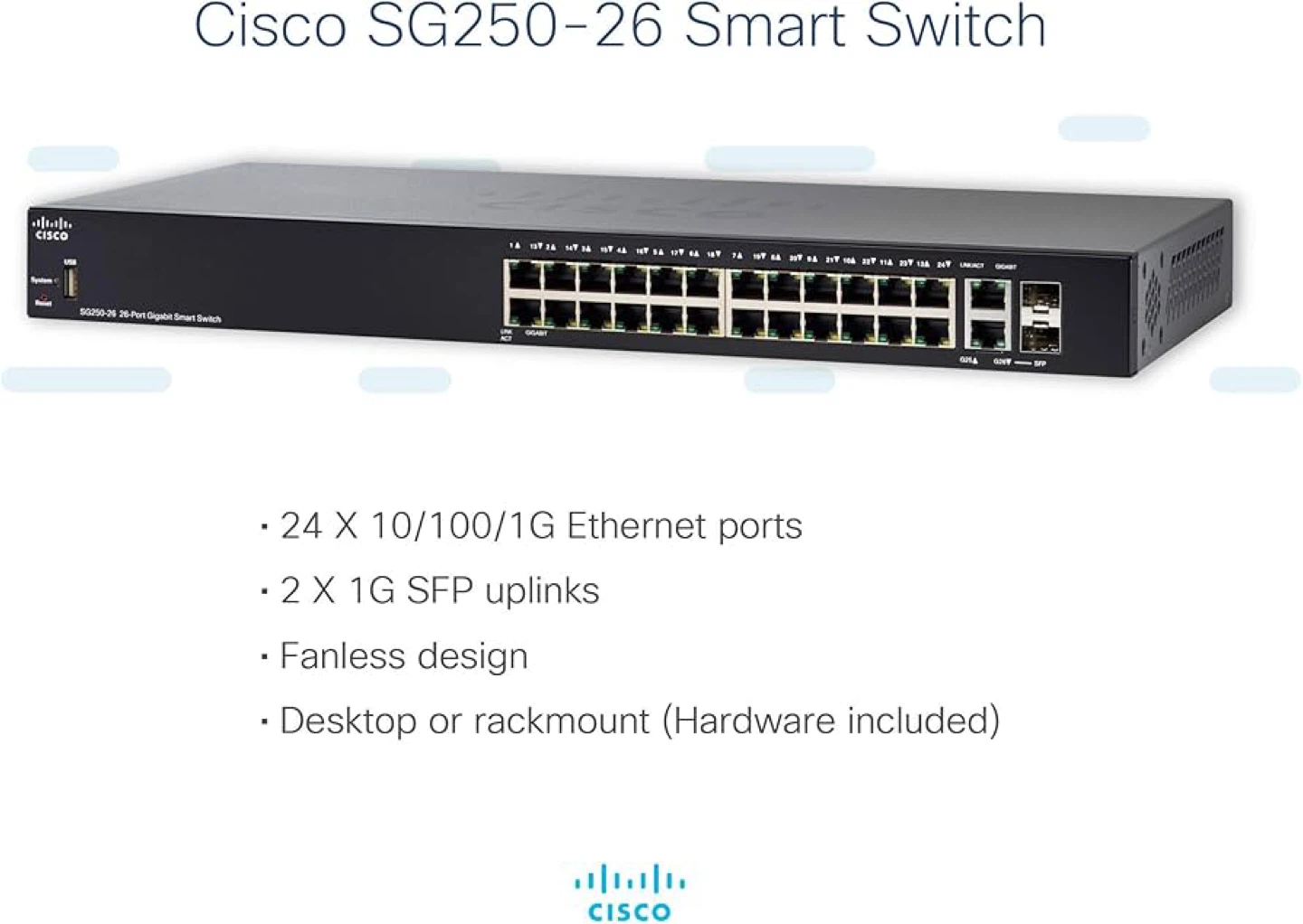 Cisco SG250-26 26-Port Gigabit Smart Switch
