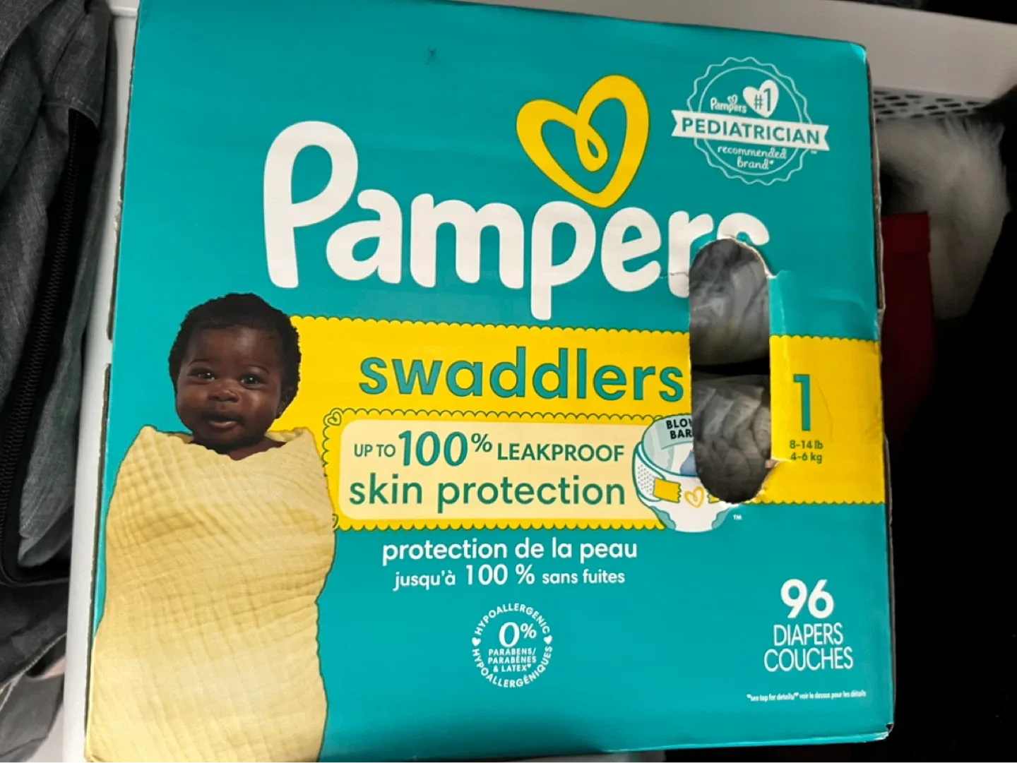 Pampers Swaddlers Size 1 (8-14 lb) - 96 Diapers