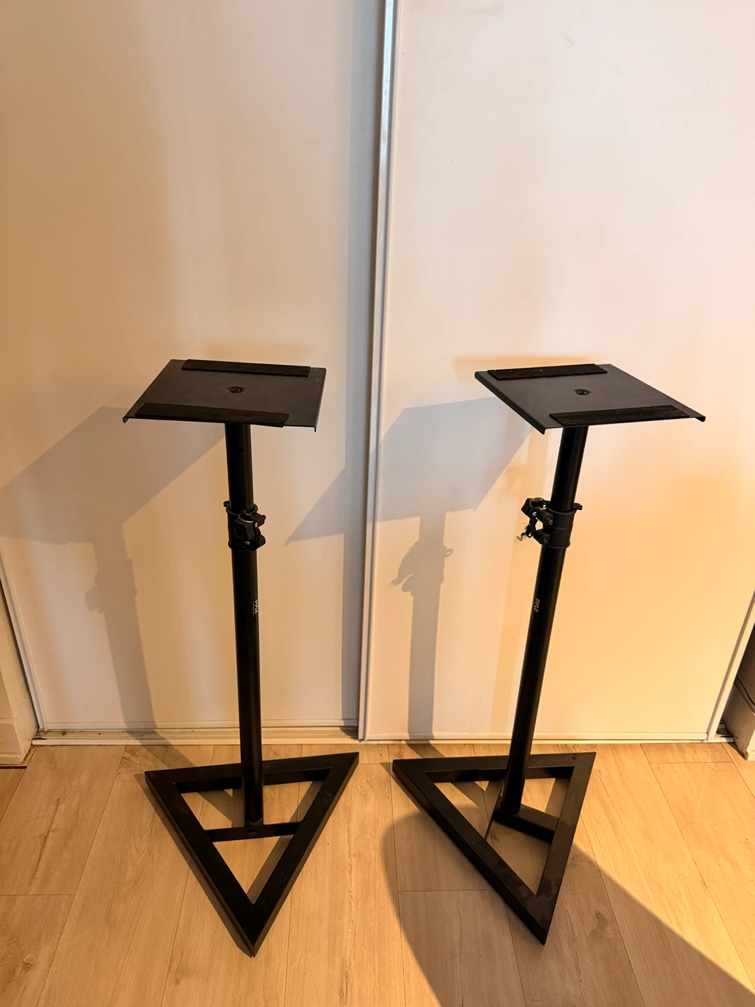 Pair of Black Studio Monitor Stands