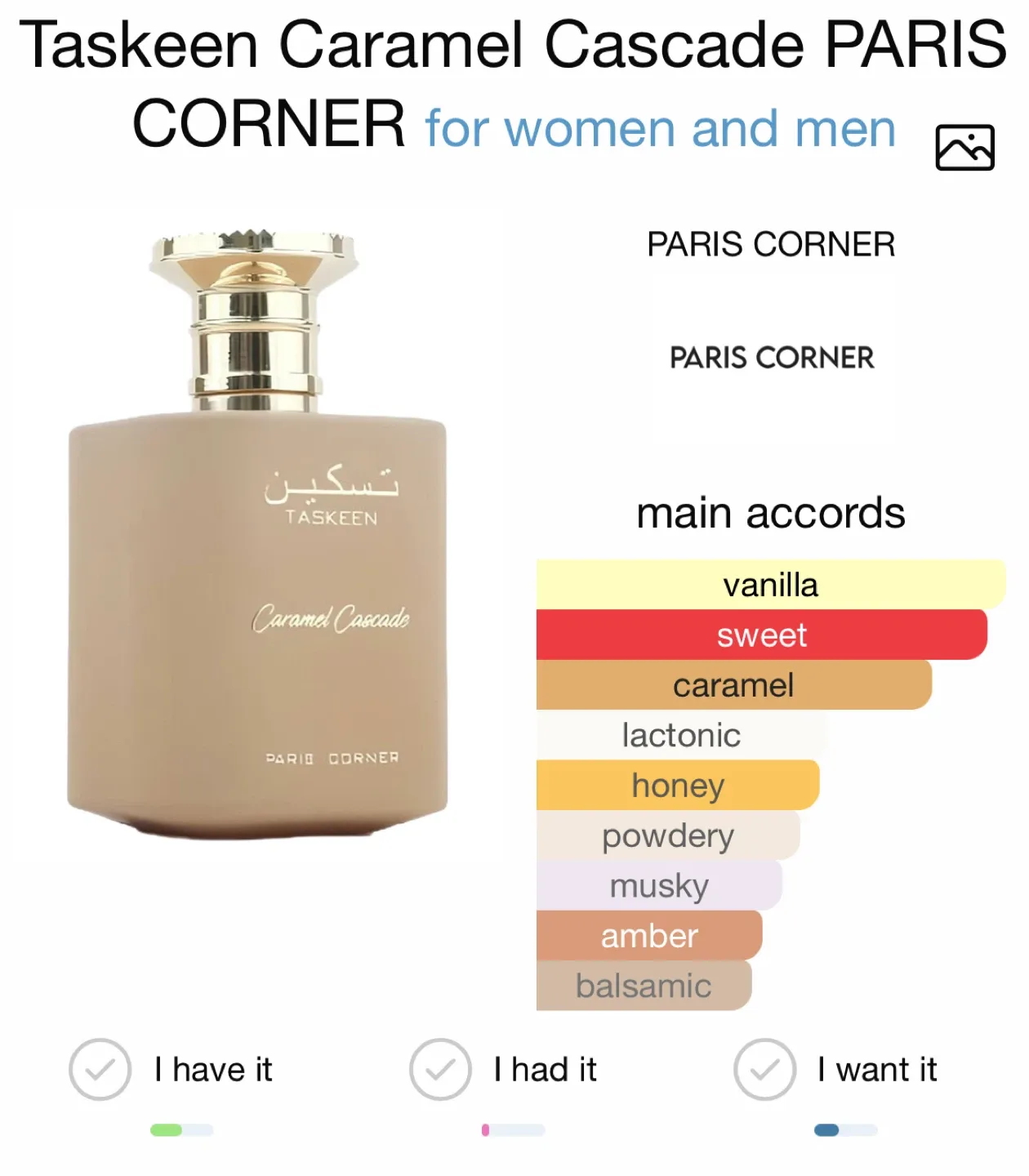 Paris Corner Taskeen Caramel Cascade Perfume image indicator(2)
