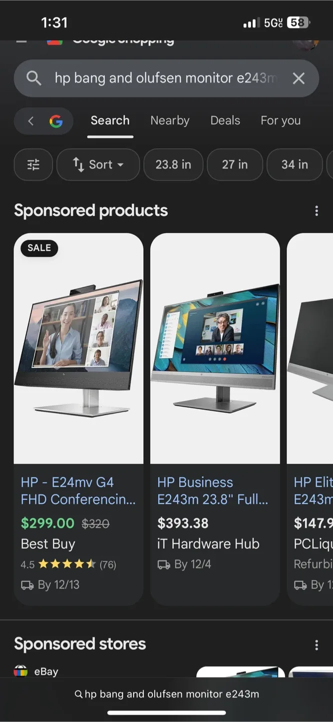 HP Bang & Olufsen E243m 23.8" Monitor image indicator(5)