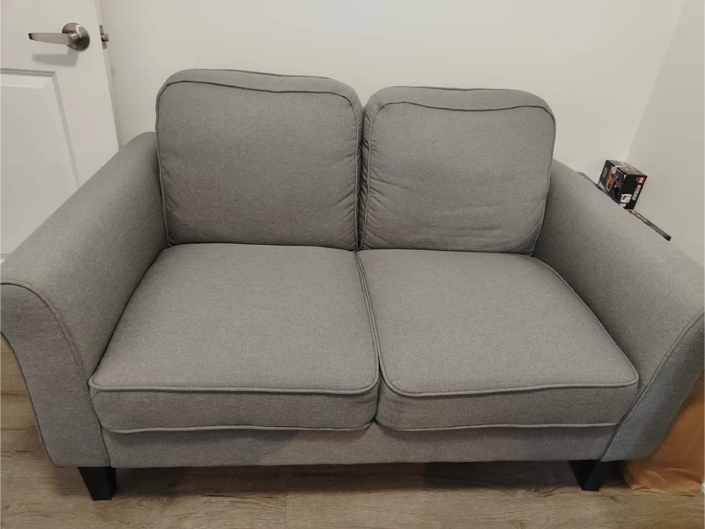 Grey Loveseat and 3 seater sofa with Cover