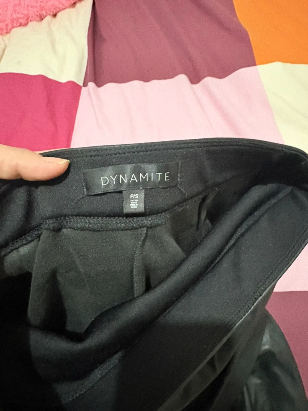 Dynamite Black Faux Leather Mini Skirt - Size P/S image indicator(3)