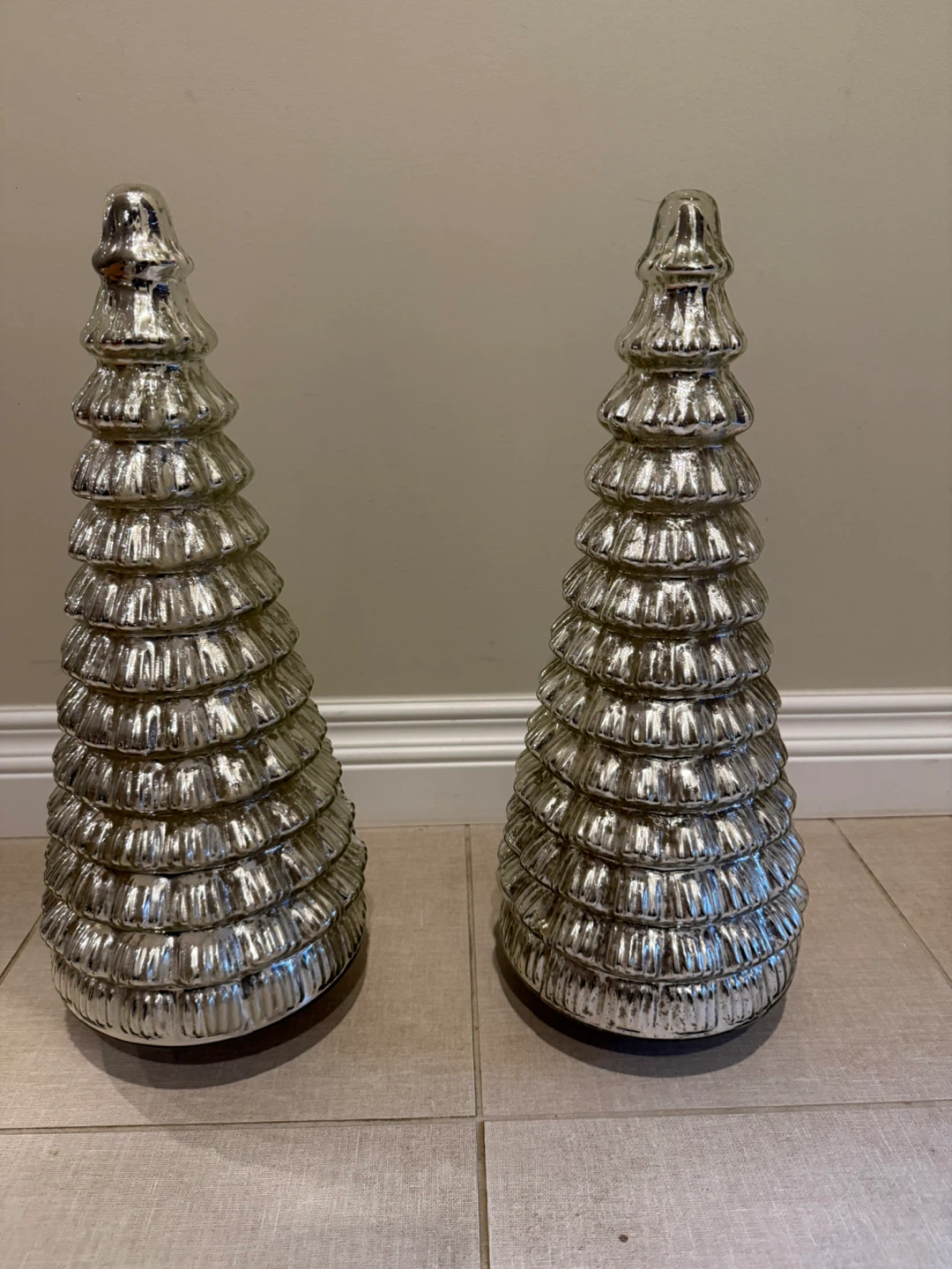 Silver Decorative Christmas Trees - Set of 2 - photo 2