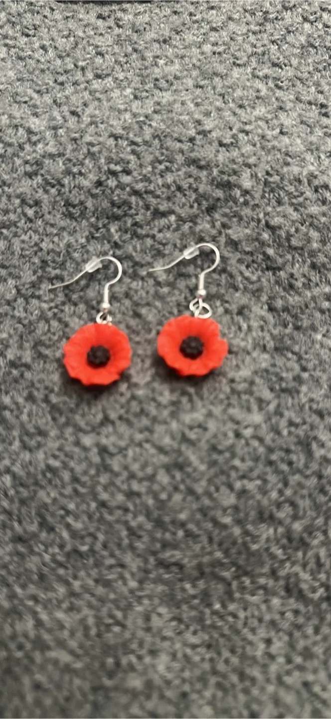 Poppy Flower Earrings