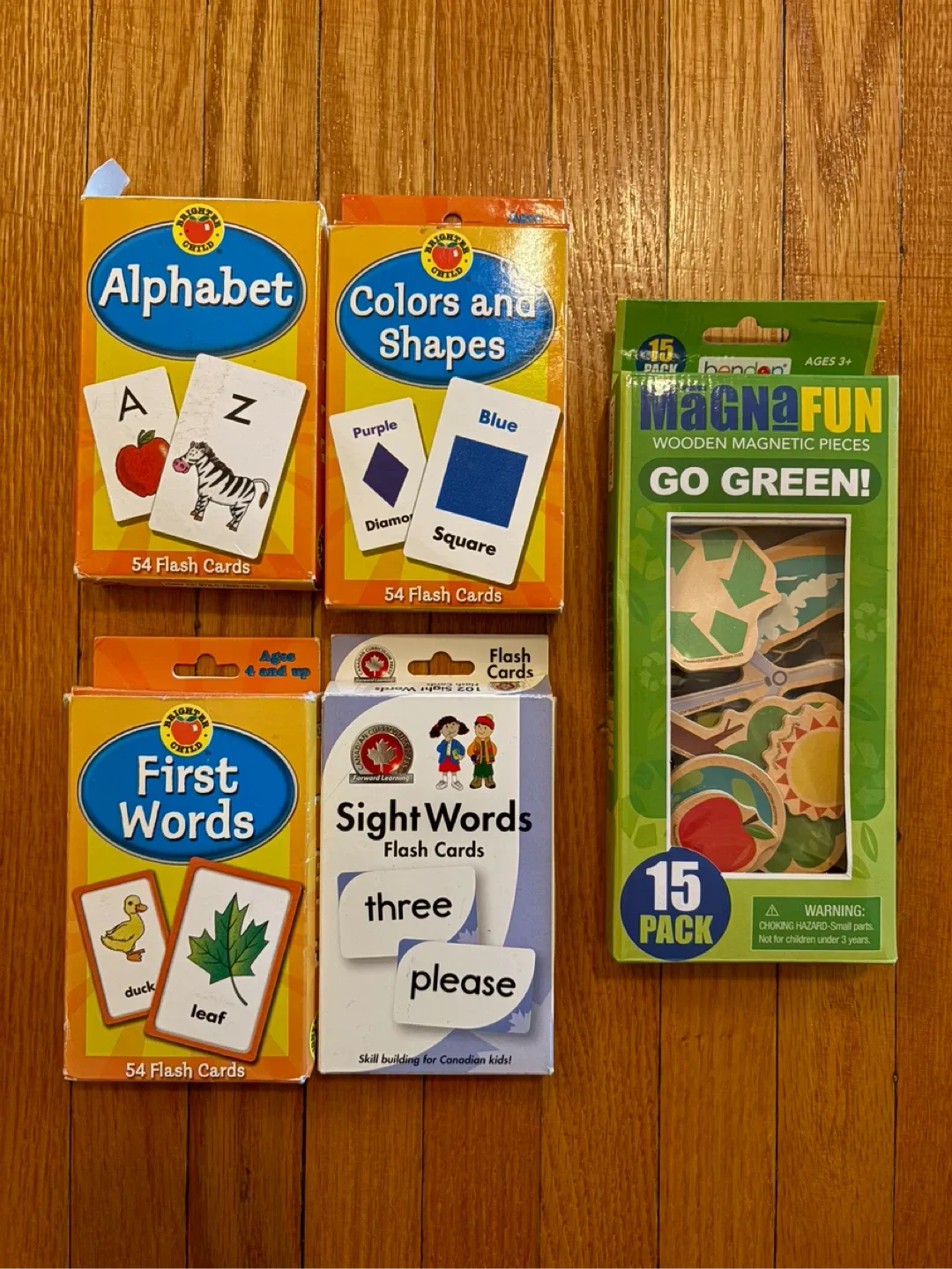 Flash Cards & MagnaFun Wooden Magnets