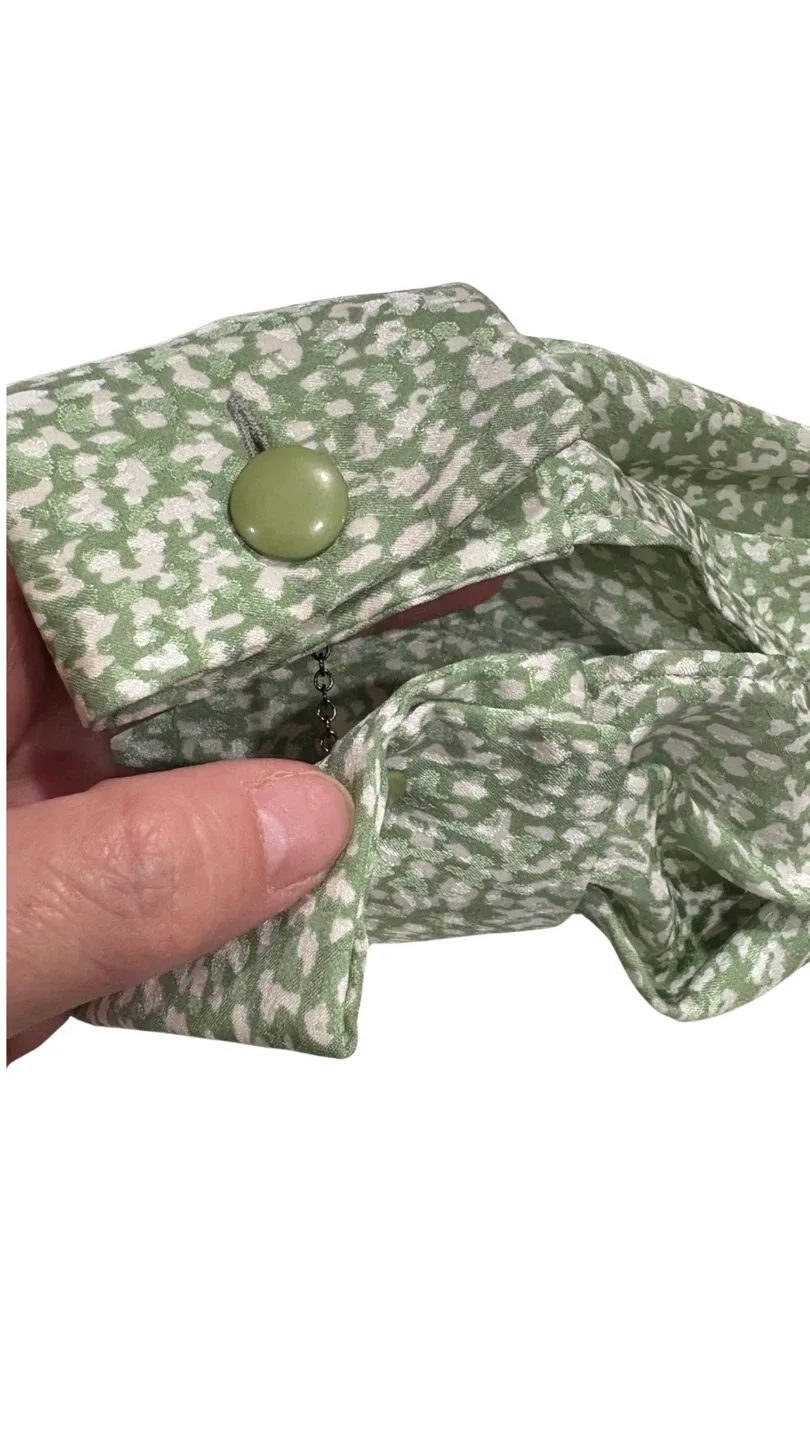 Valentino Boutique Vintage Silk Blouse in Sage Gre image indicator(3)