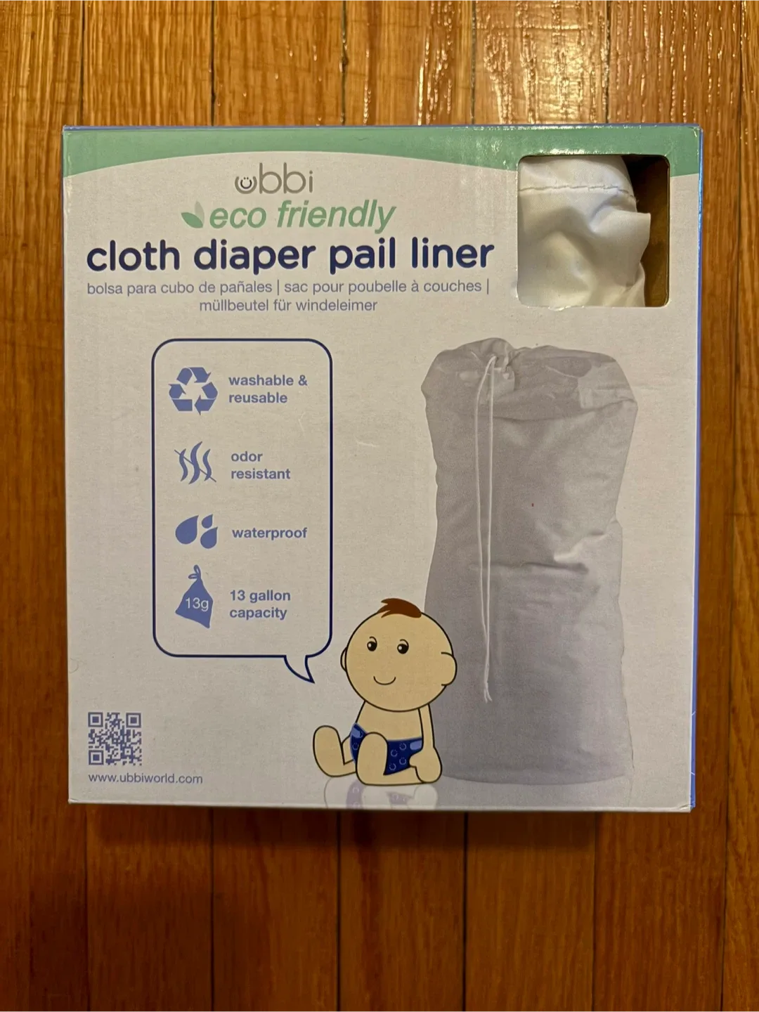 Ubbi Eco Friendly Cloth Diaper Pail Liner - New