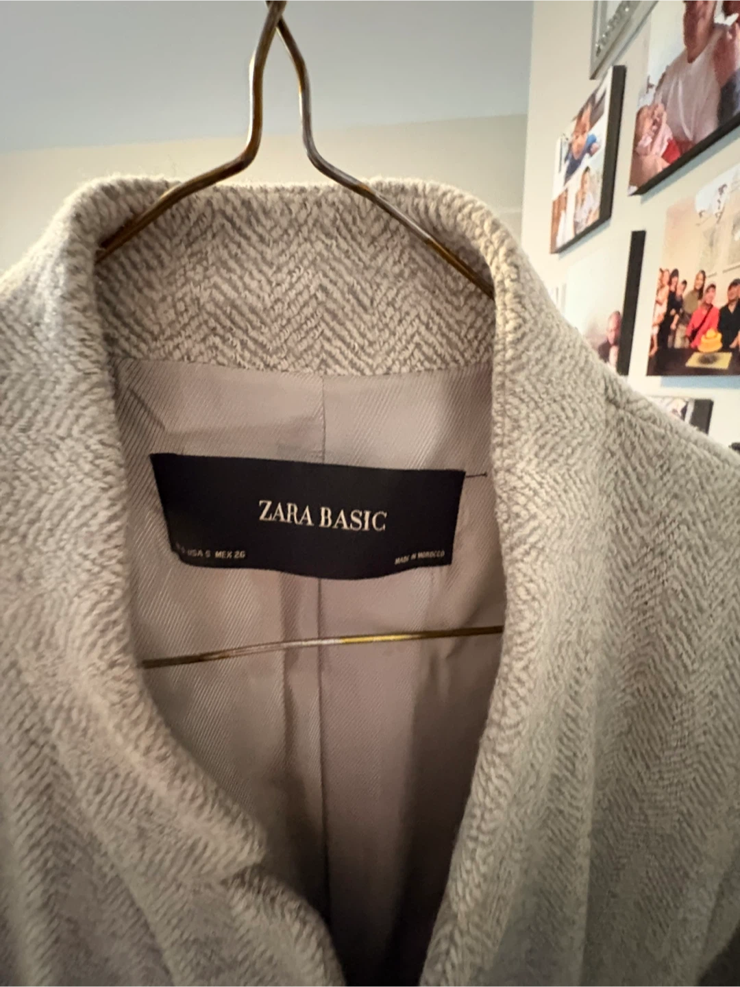 Zara Basic Grey Coat - Size S - photo 5