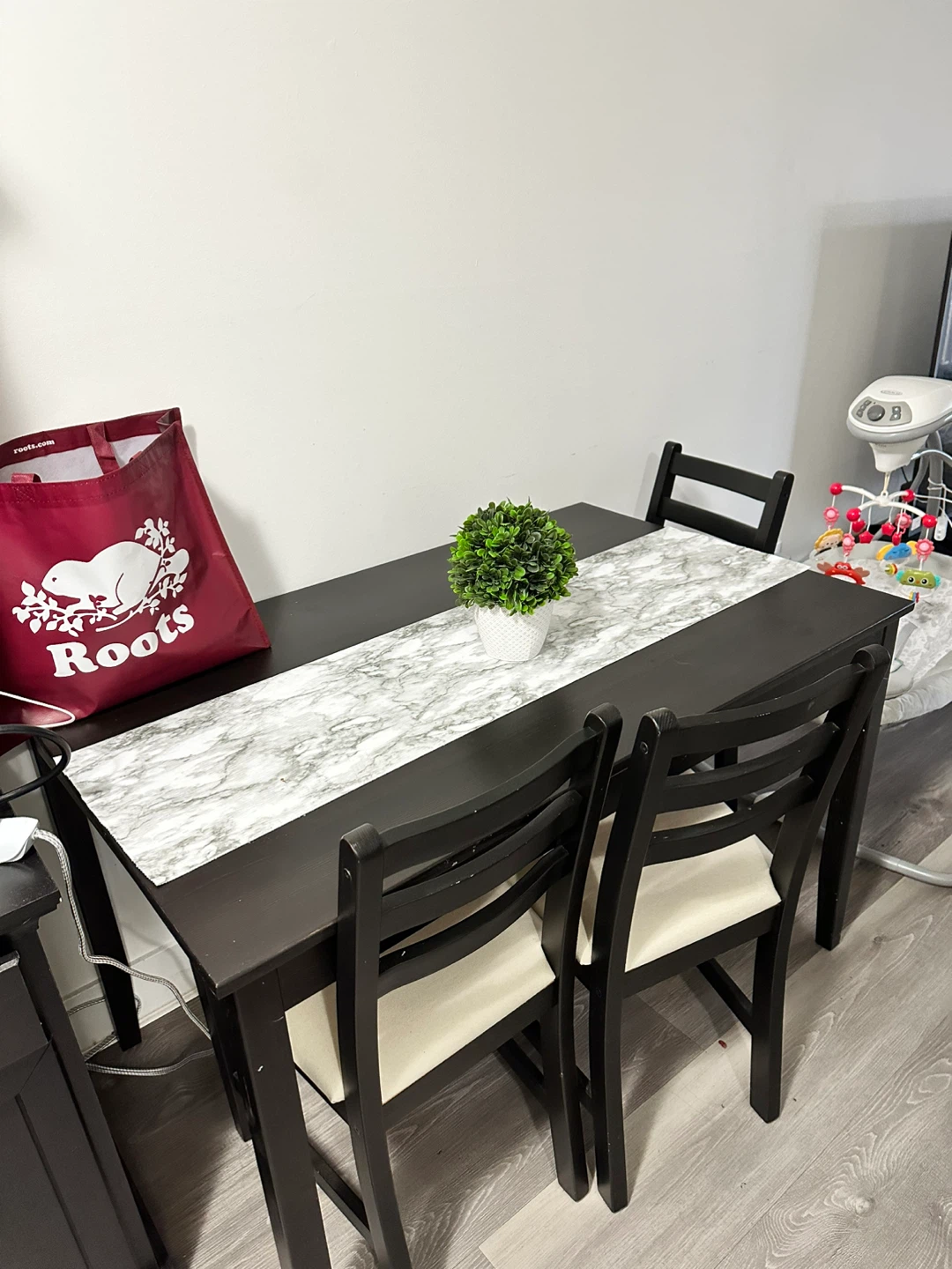 Dining Table with 4 Chairs - coffee colour - photo 3