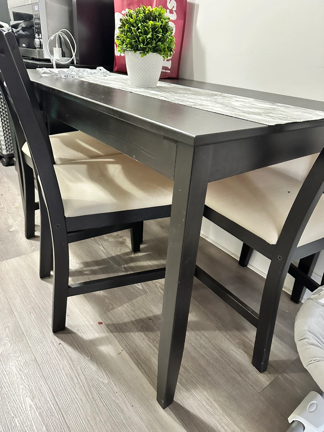 Dining Table with 4 Chairs - coffee colour - photo 2