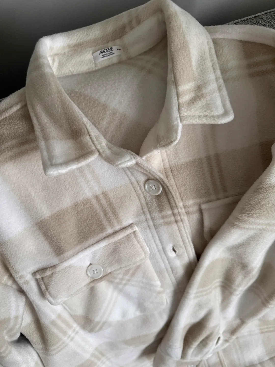Ardene Plaid Fleece Shirt Jacket - M/M