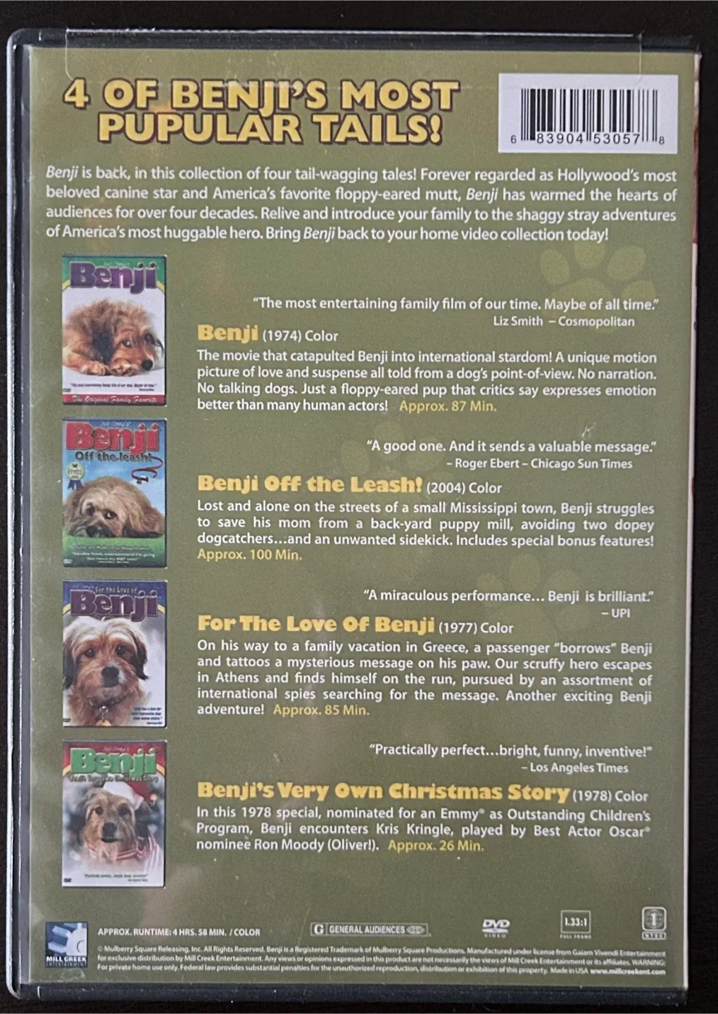 Benji 4 Movie Collection DVD image indicator(2)