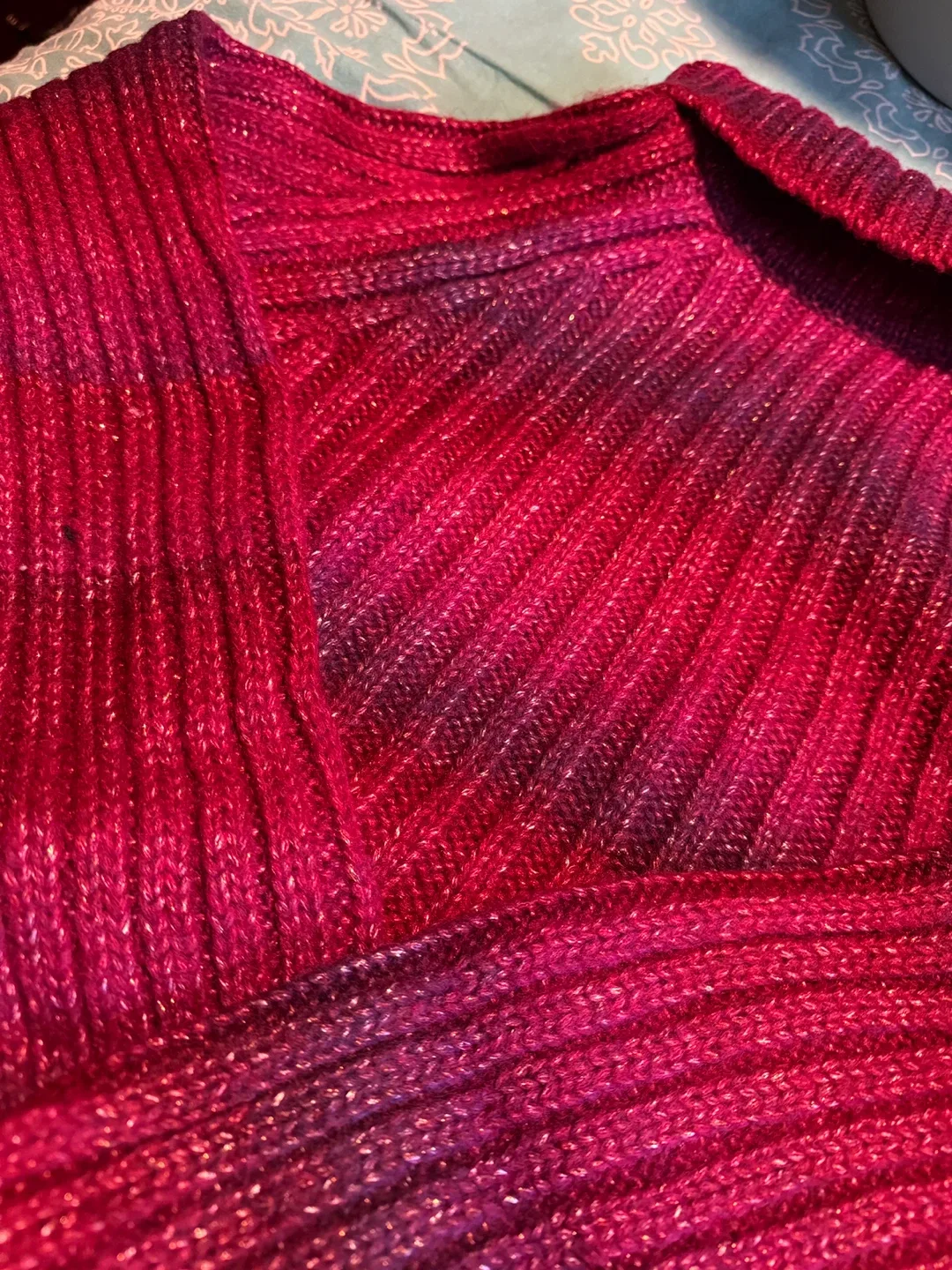 Pink Ombre Turtleneck Sweater