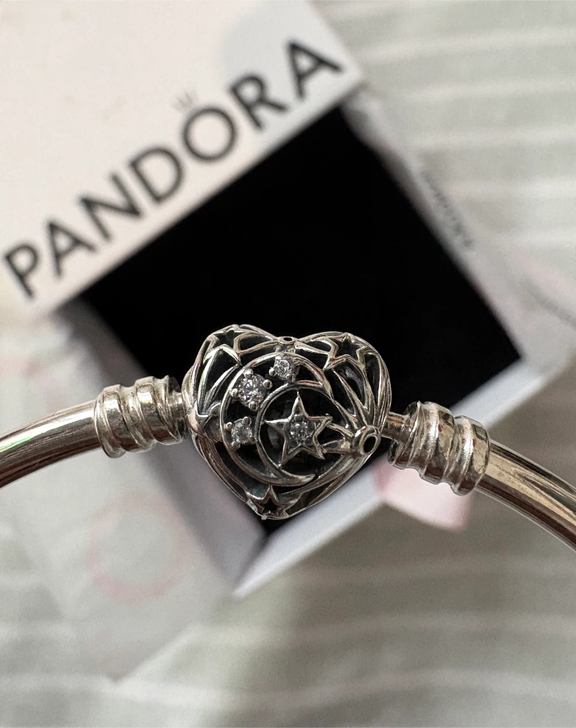Silver Pandora bracelet- size small - photo 2