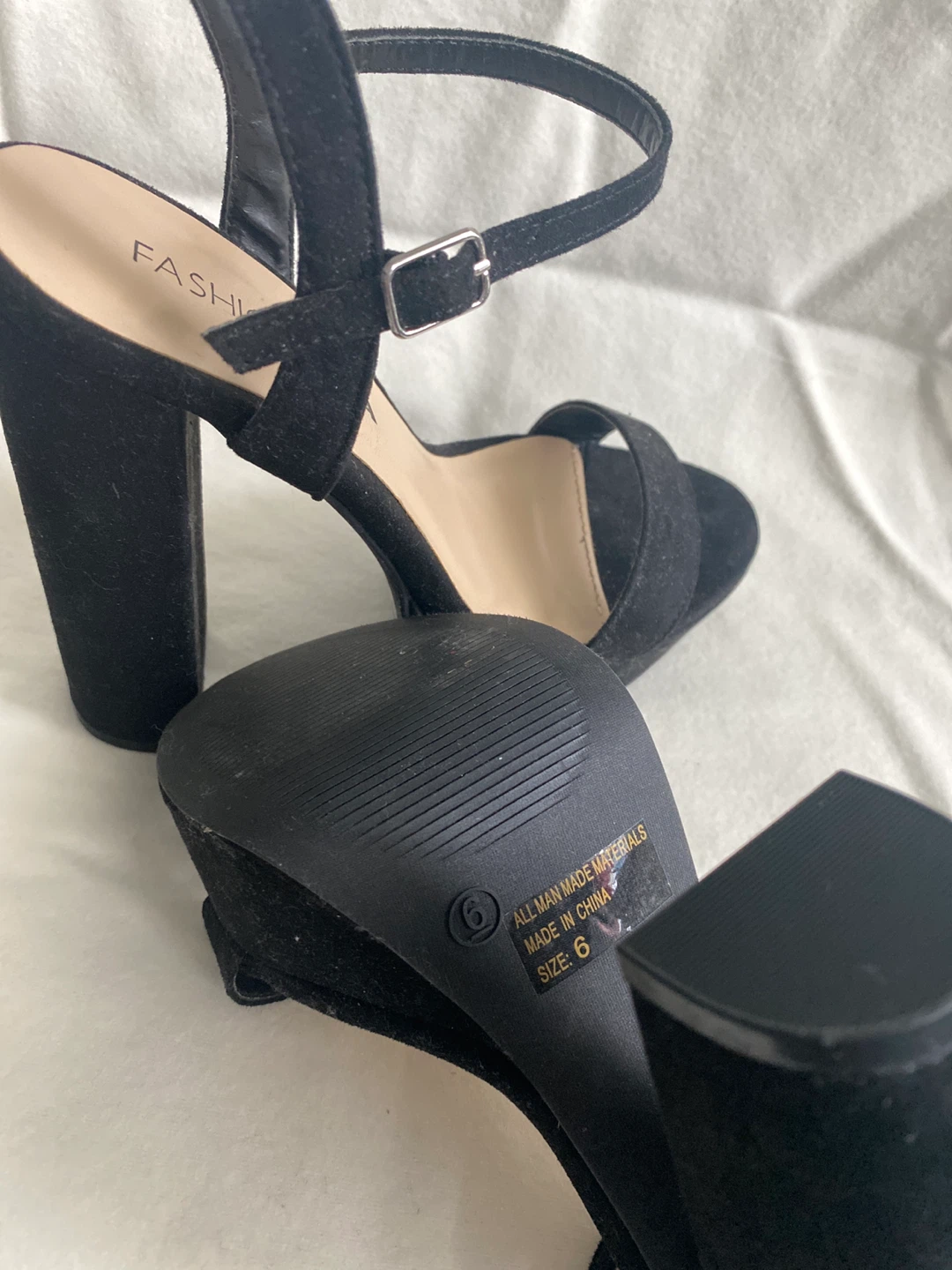 Fashion Nova Black Platform Heels - Size 6 - photo 4