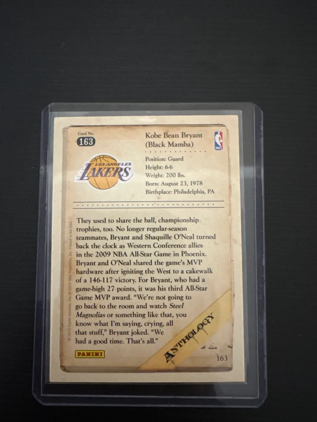 Kobe Bryant Panini Basketball Card Anthology image indicator(2)