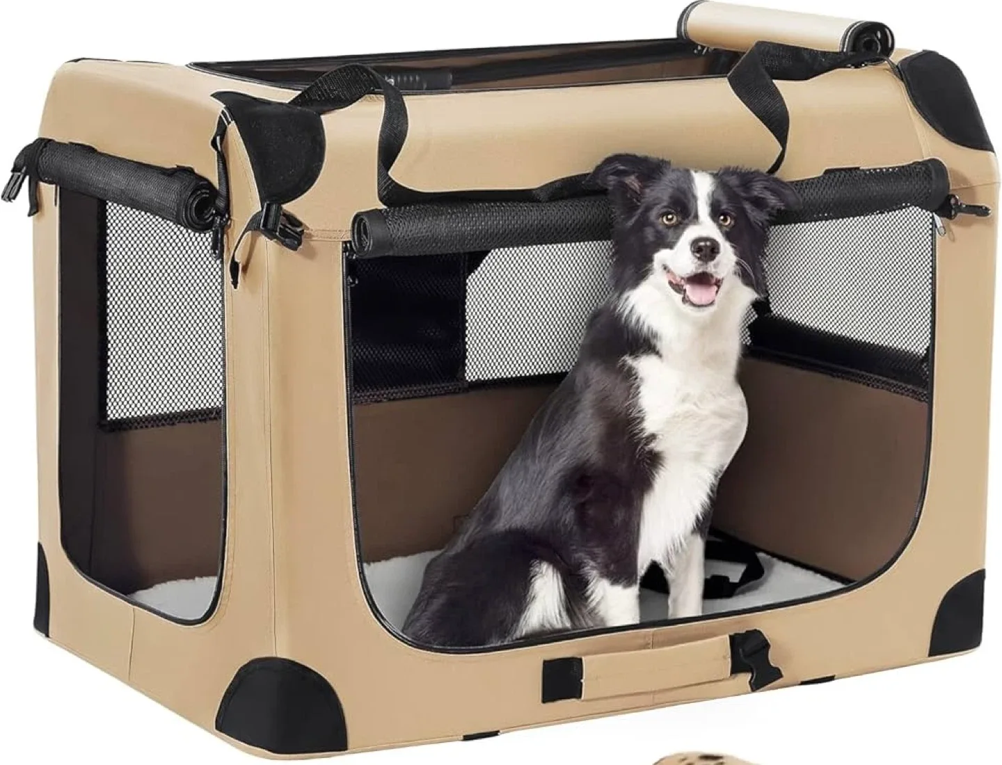 Petprsco Portable Dog Crate - Beige
