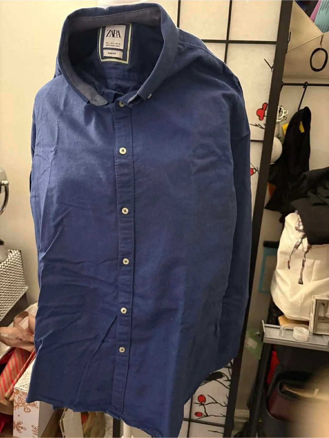 Zara Slim Fit Button Down Shirt - Size L image indicator(2)