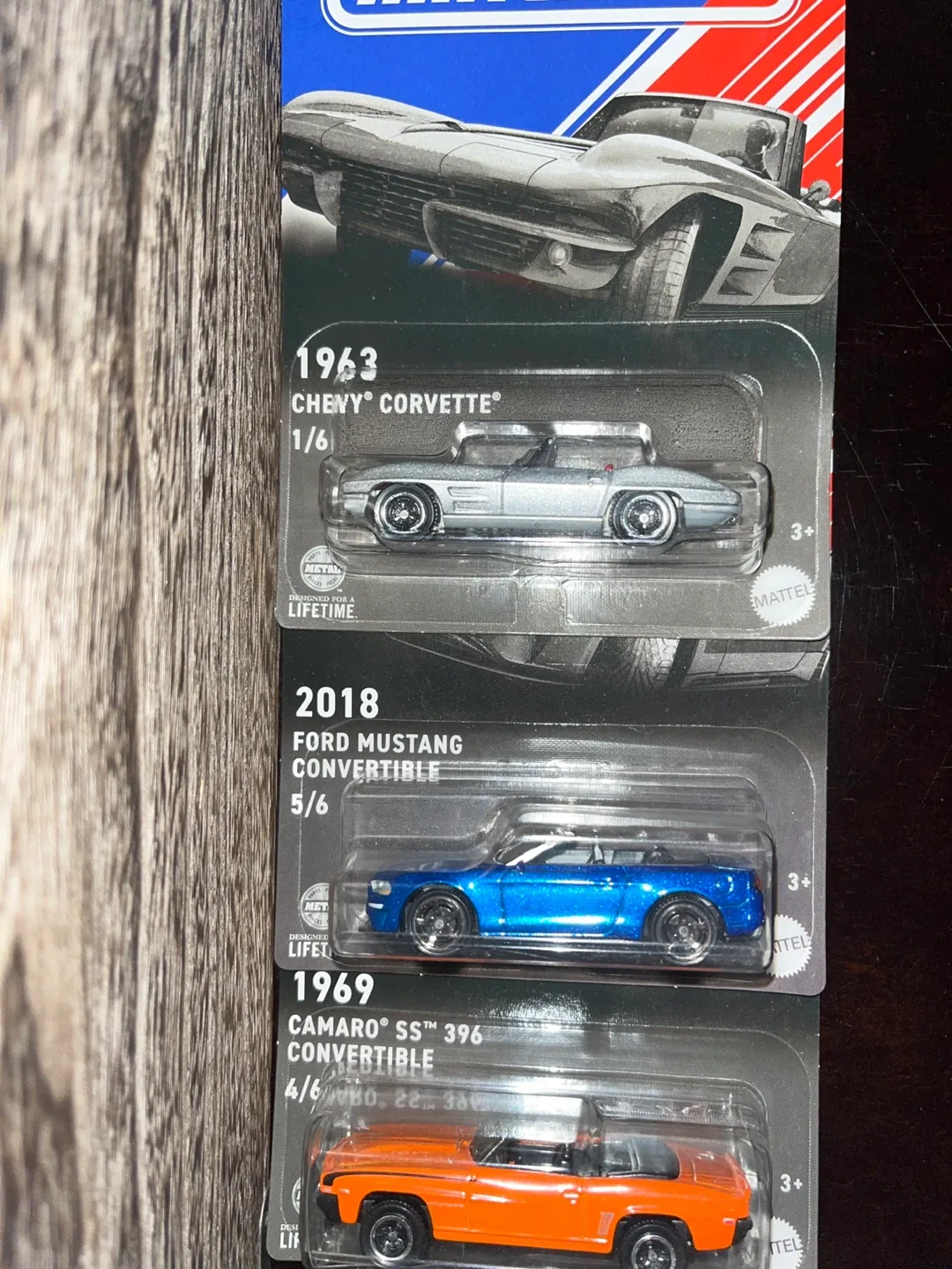 Matchbox 3-Pack: '63 Corvette, '18 Mustang, '69 Camaro image indicator(3)