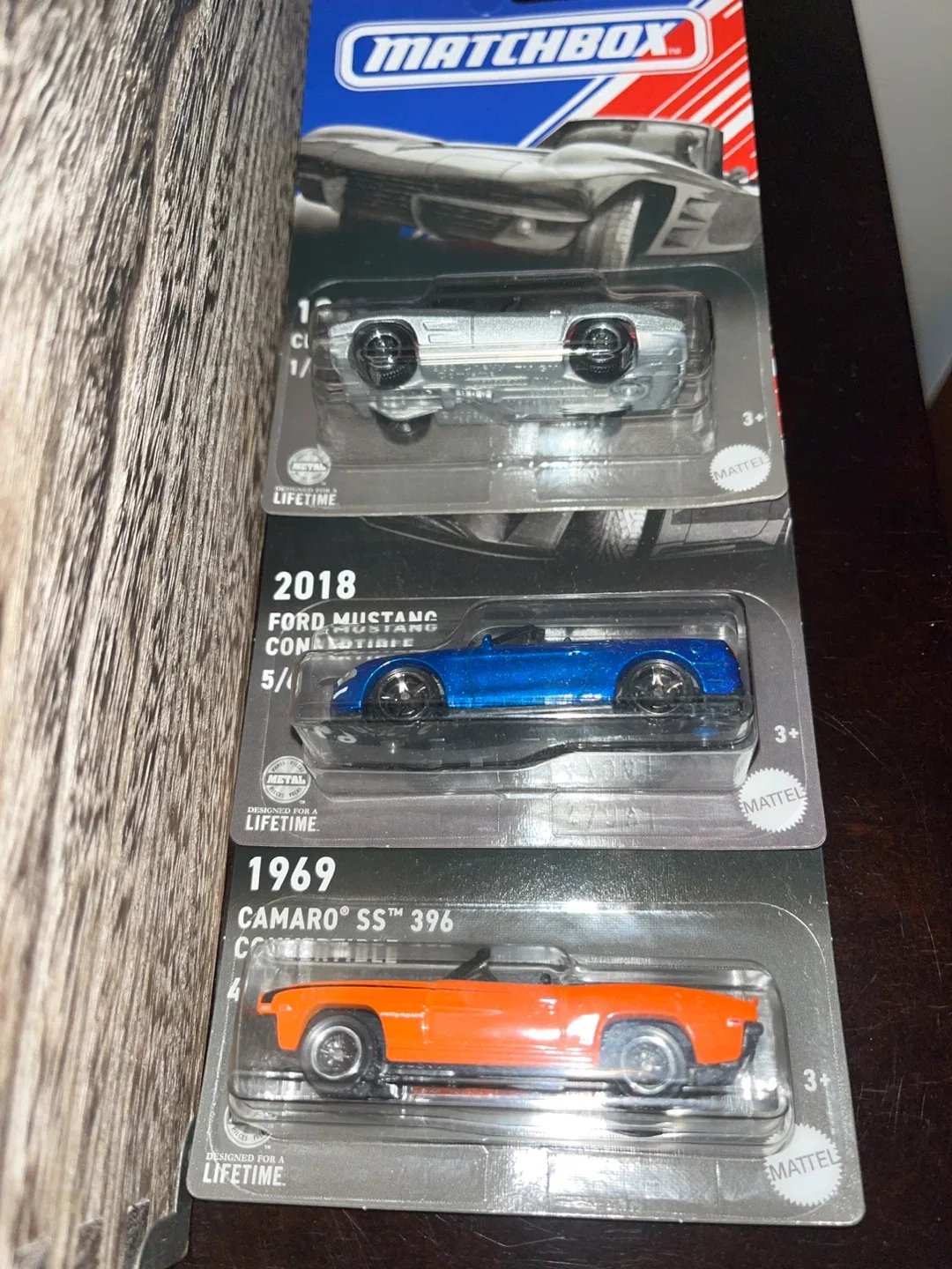 Matchbox 3-Pack: '63 Corvette, '18 Mustang, '69 Camaro image indicator(2)