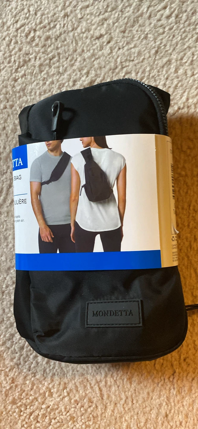 Mondetta Unisex Sling Bag - Black, New