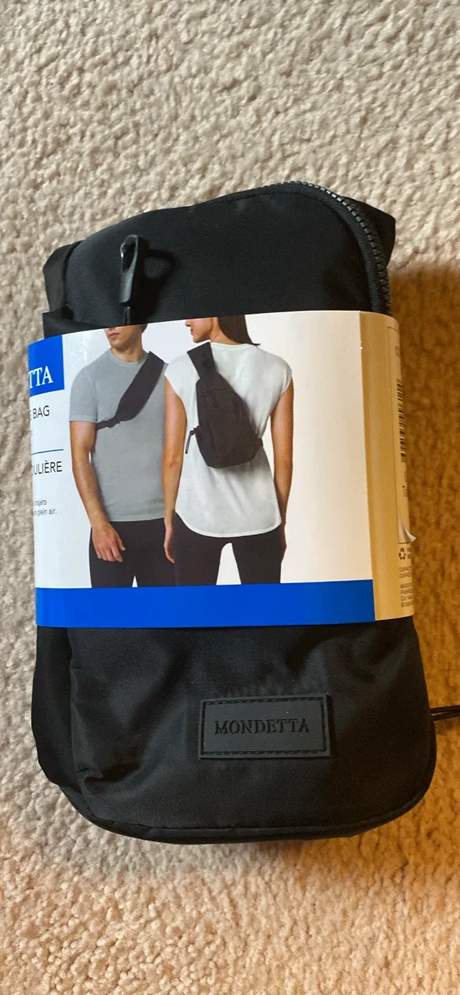Mondetta Unisex Sling Bag - Black, New