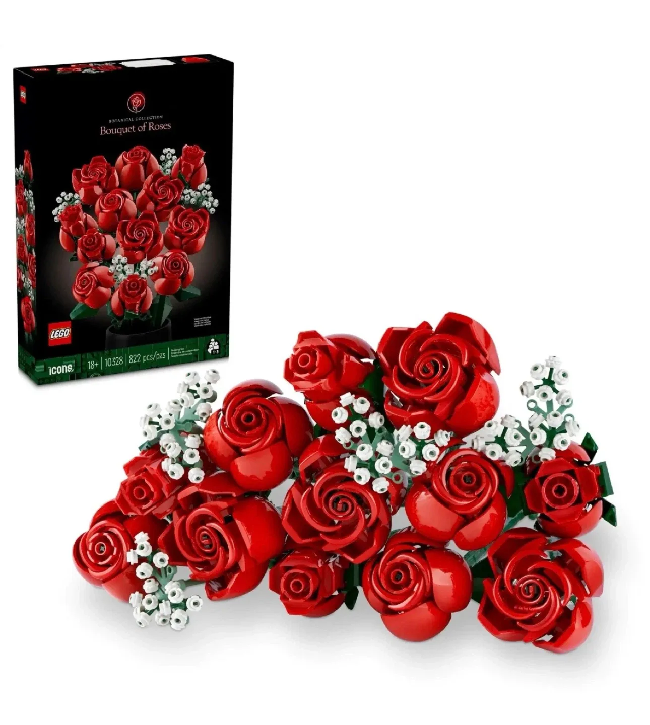 LEGO Botanicals: Bouquet of Roses, Pre-Owned, Assembled, In Box image indicator(6)