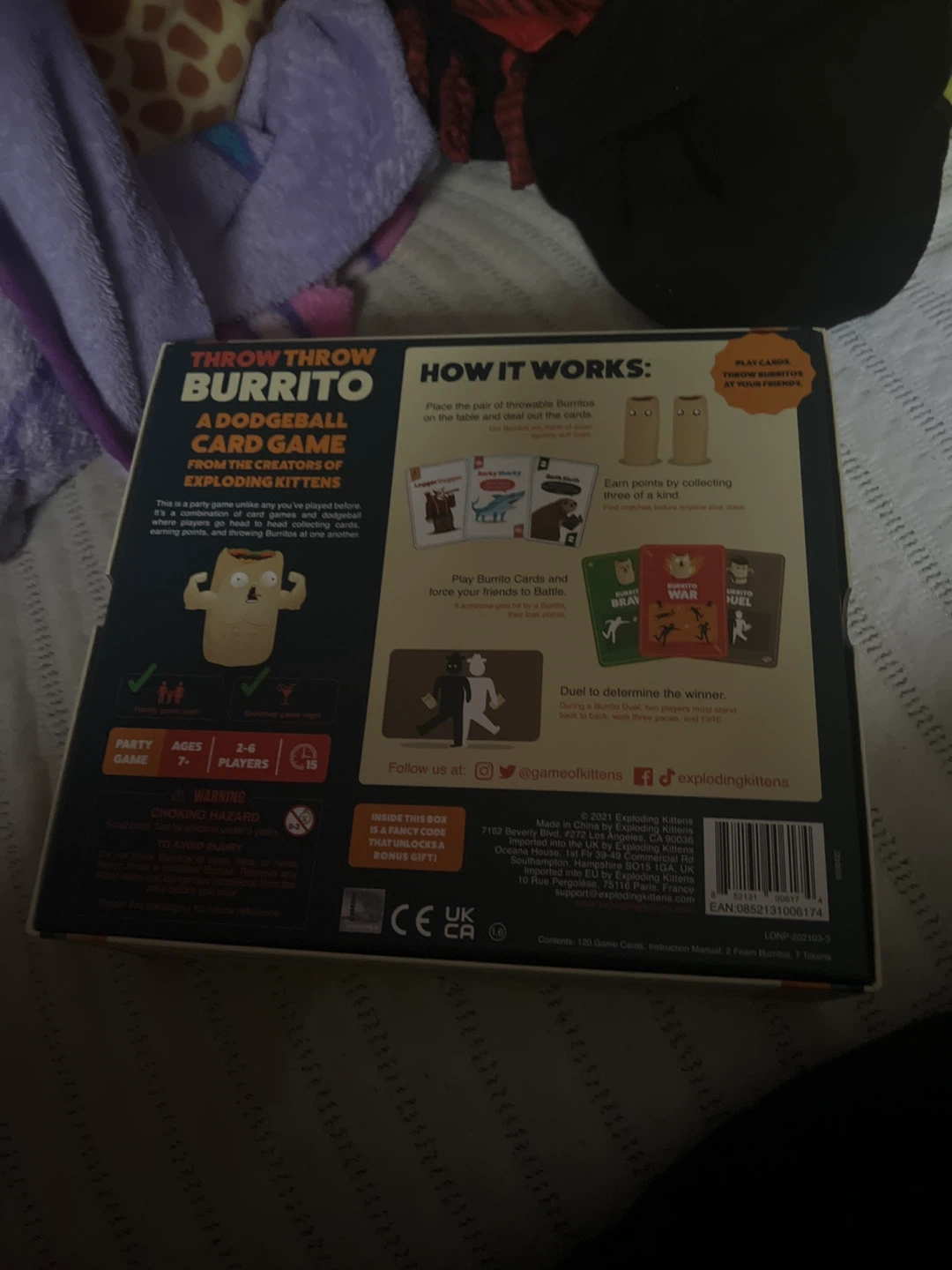 Throw Throw Burrito Dodgeball Card Game - photo 2