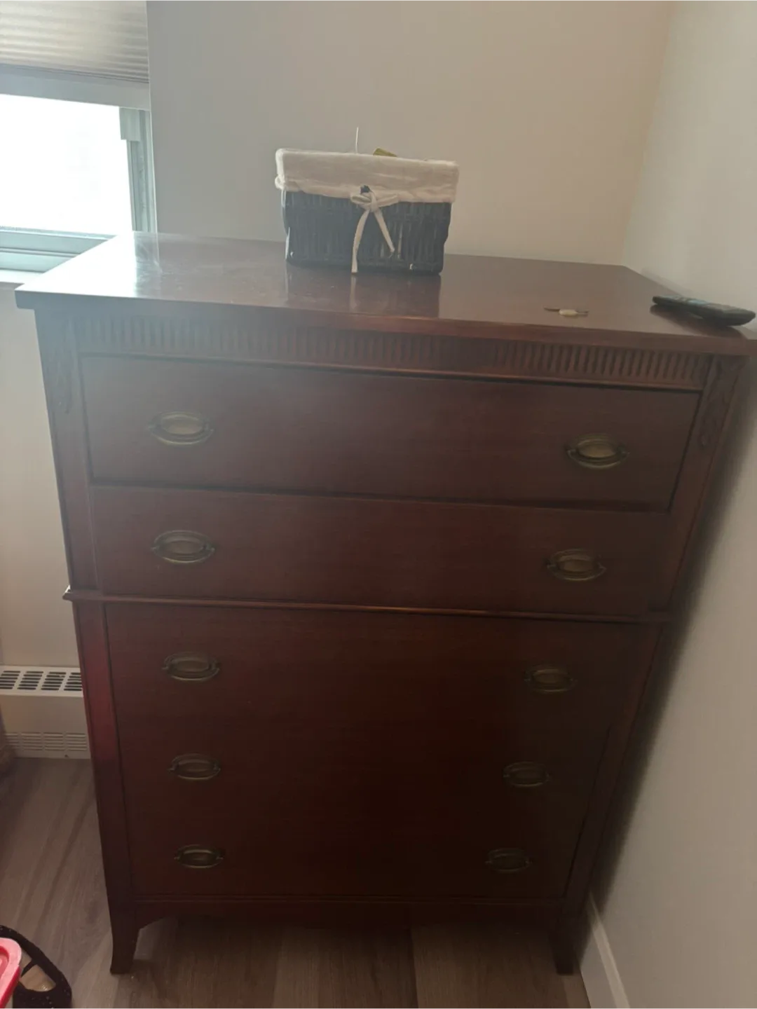 Wooden 4-Drawer Dresser