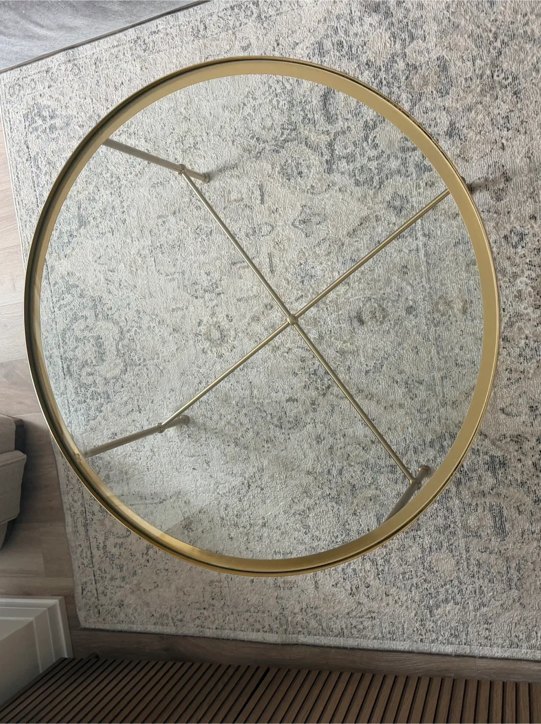 Gold & Glass Round Coffee Table image indicator(3)