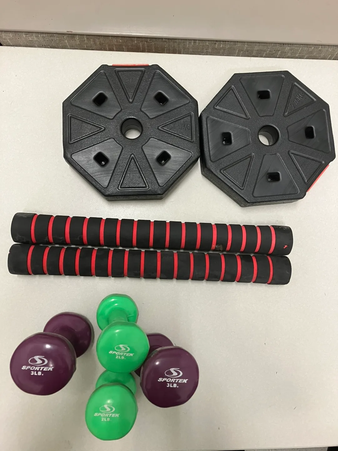 Gym equipment lifting weights