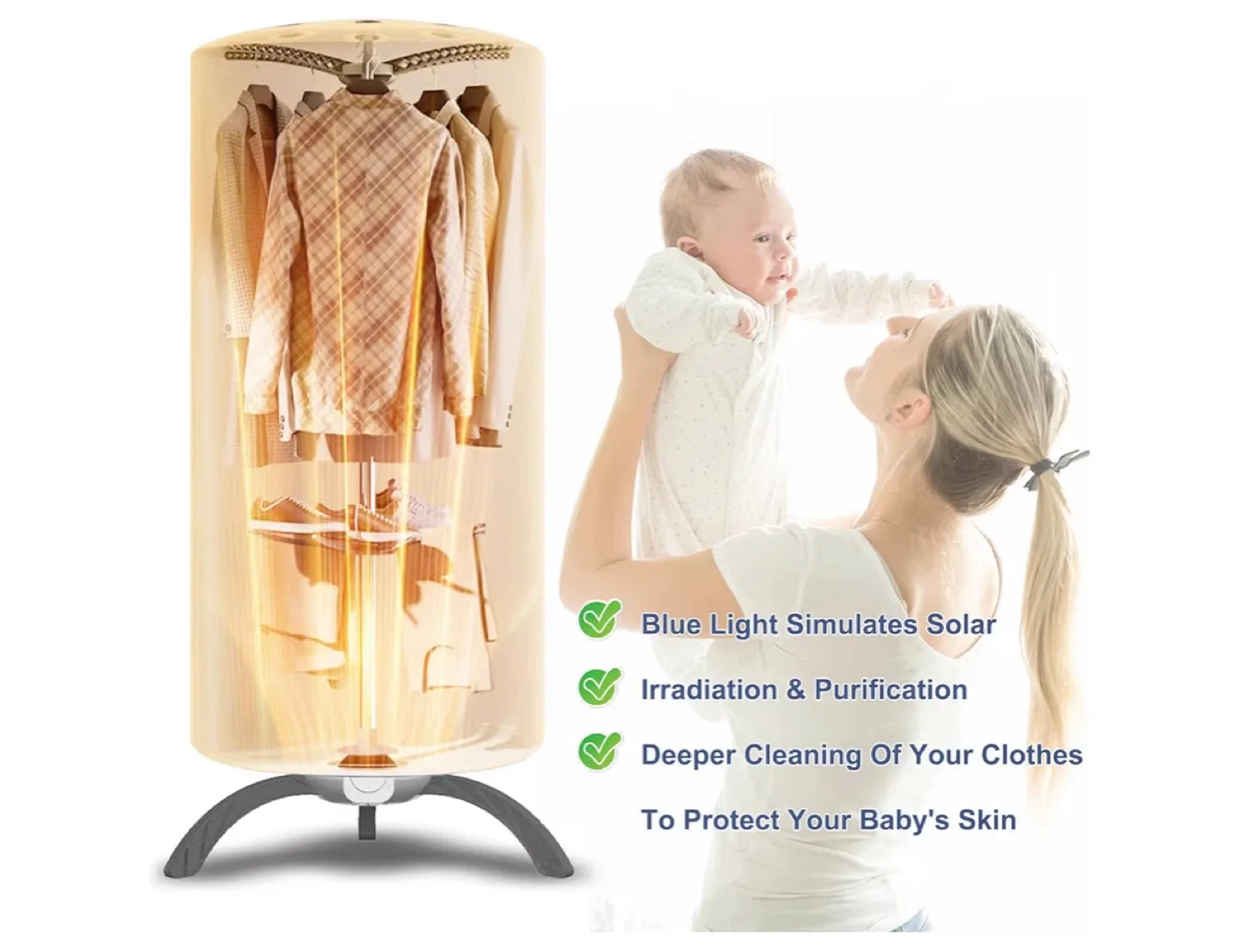 Portable Clothes Drying Rack with 212L Capacity image indicator(2)