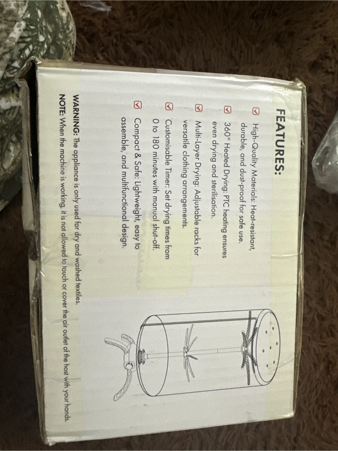 Portable Clothes Drying Rack with 212L Capacity image indicator(5)