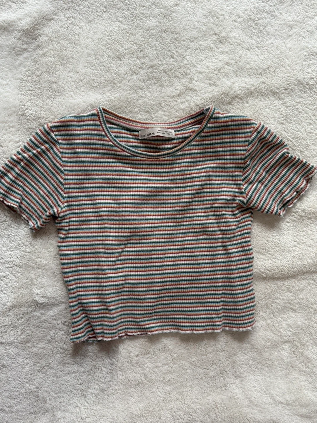 Pull&Bear Striped Crop Top - Size S
