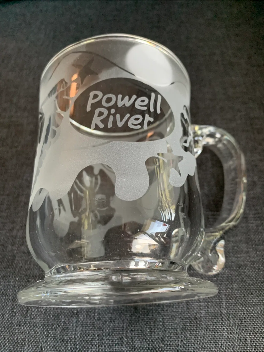 Powell River Clear Glass Mug