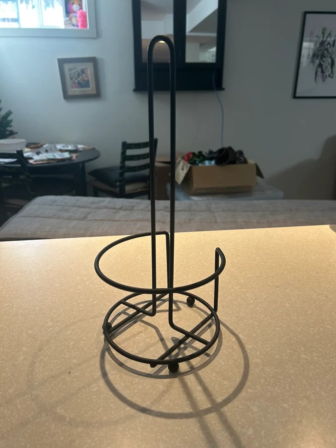 Black Metal Paper Towel Holder