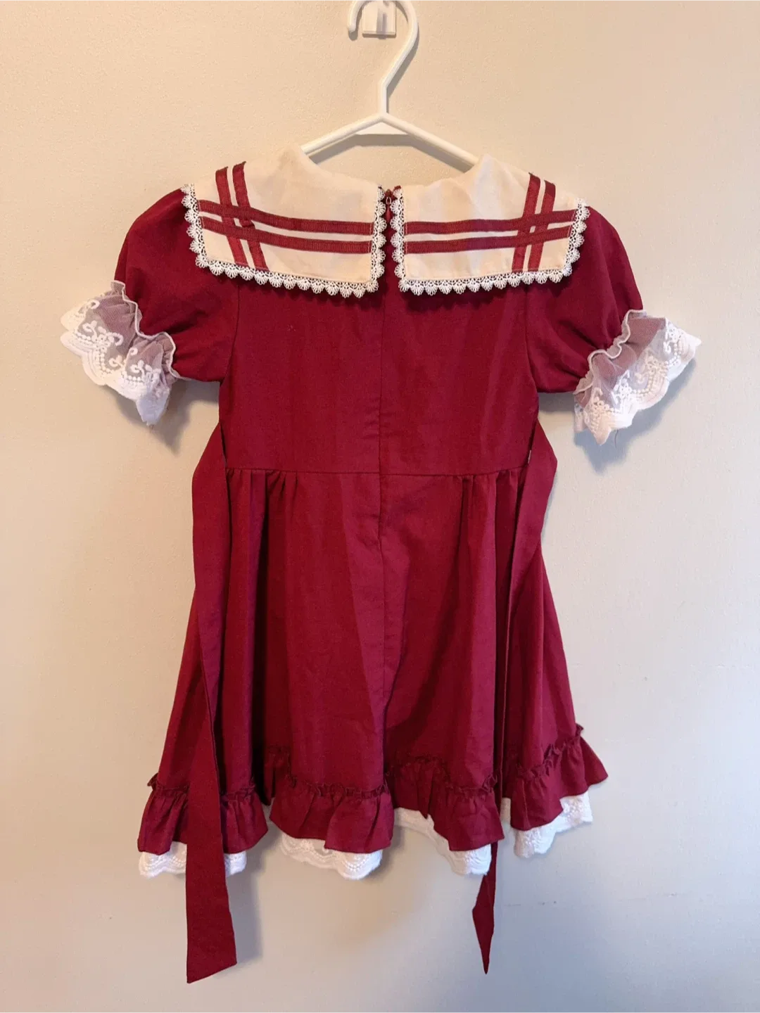 Burgundy Sailor Dress - Toddler size 5-6T image indicator(4)