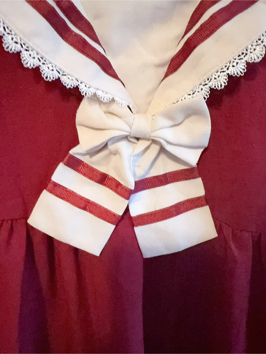Burgundy Sailor Dress - Toddler size 5-6T image indicator(3)