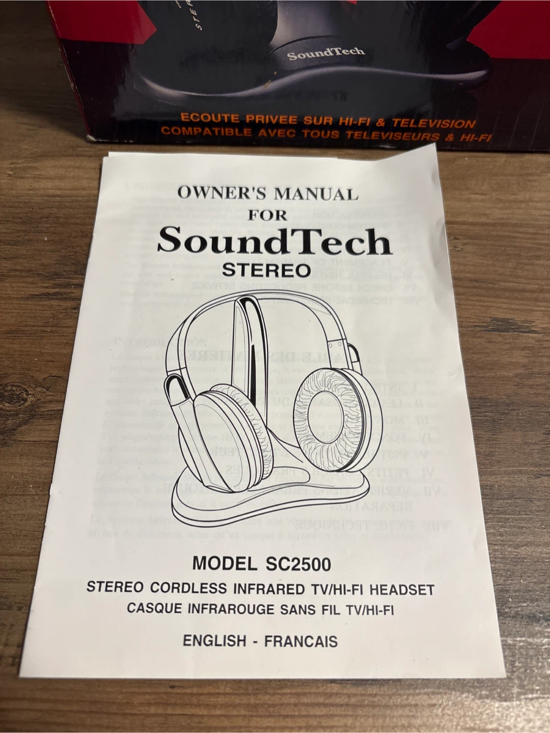 SoundTech SC2500 Cordless Stereo Headphone - photo 4
