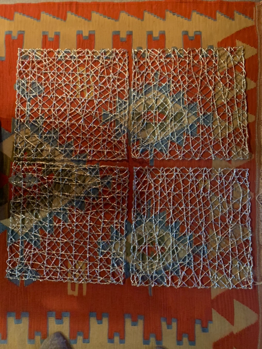 Silver Woven Placemats (Set of 4)