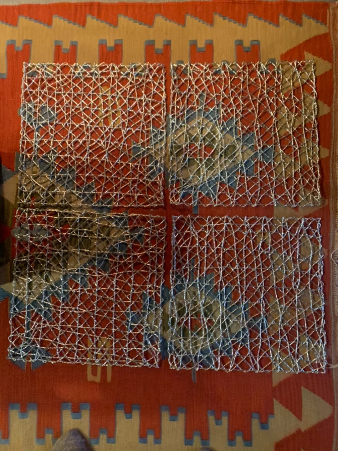 Silver Woven Placemats (Set of 4)