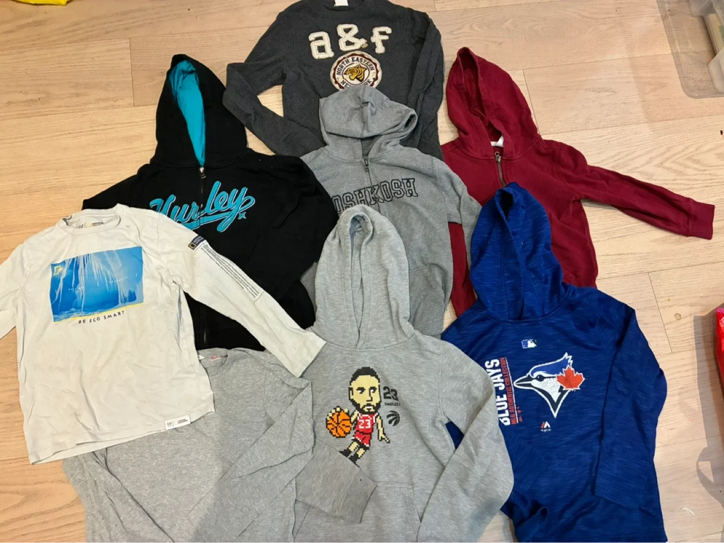 Kids' Clothing Bundle: Abercrombie, OshKosh, Hurley, Jays