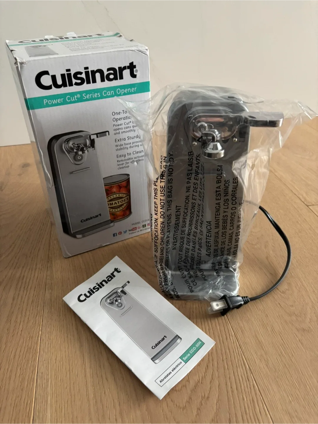 Cuisinart CCO-55 Deluxe, Chrome Electric Can Opener, Silver. NEW image indicator(3)