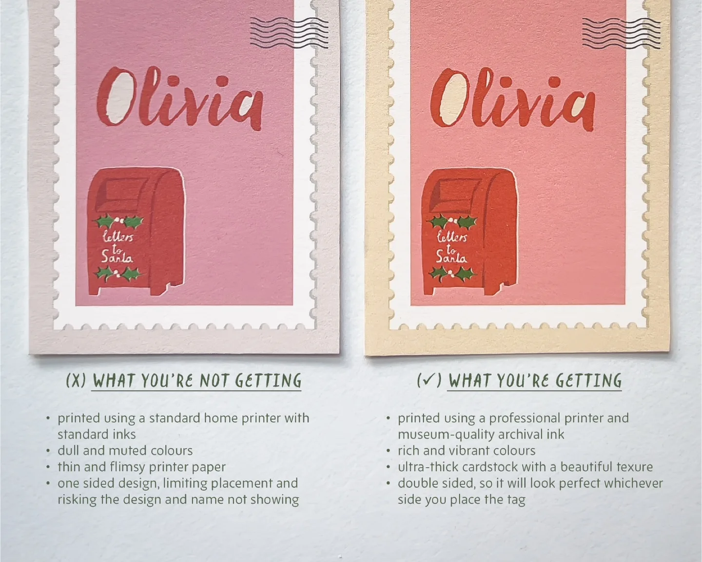 Retro Handmade Custom Christmas Gift Tags Set image indicator(7)