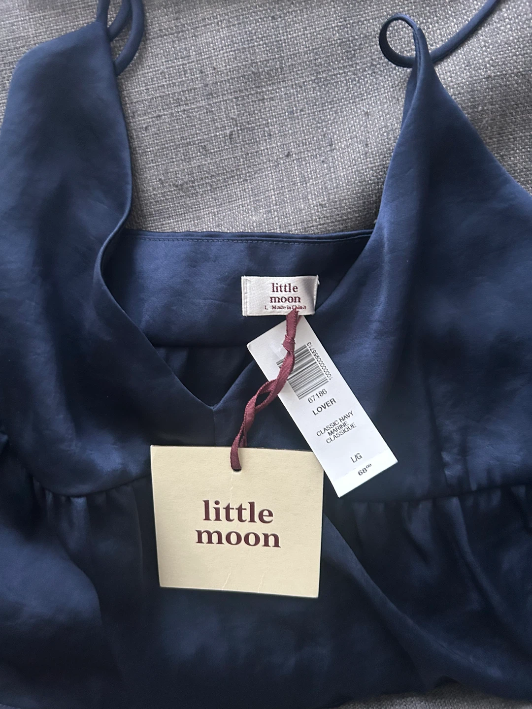 Aritzia Little Moon Navy Blue Top - Size Large - photo 2